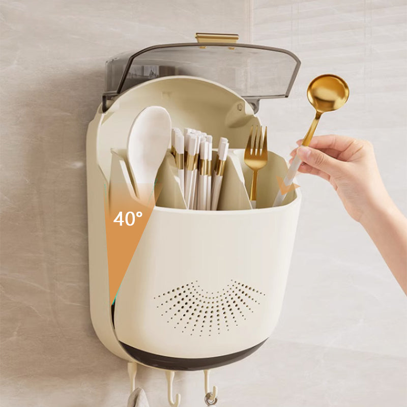 Black-Friday-Mega-Angebot – 50 % Rabatt! Wall Mounted Multifunctional Chopstick Holder Drain Box