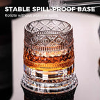 New Year 360° Rotating Whiskey Glass Tumbler