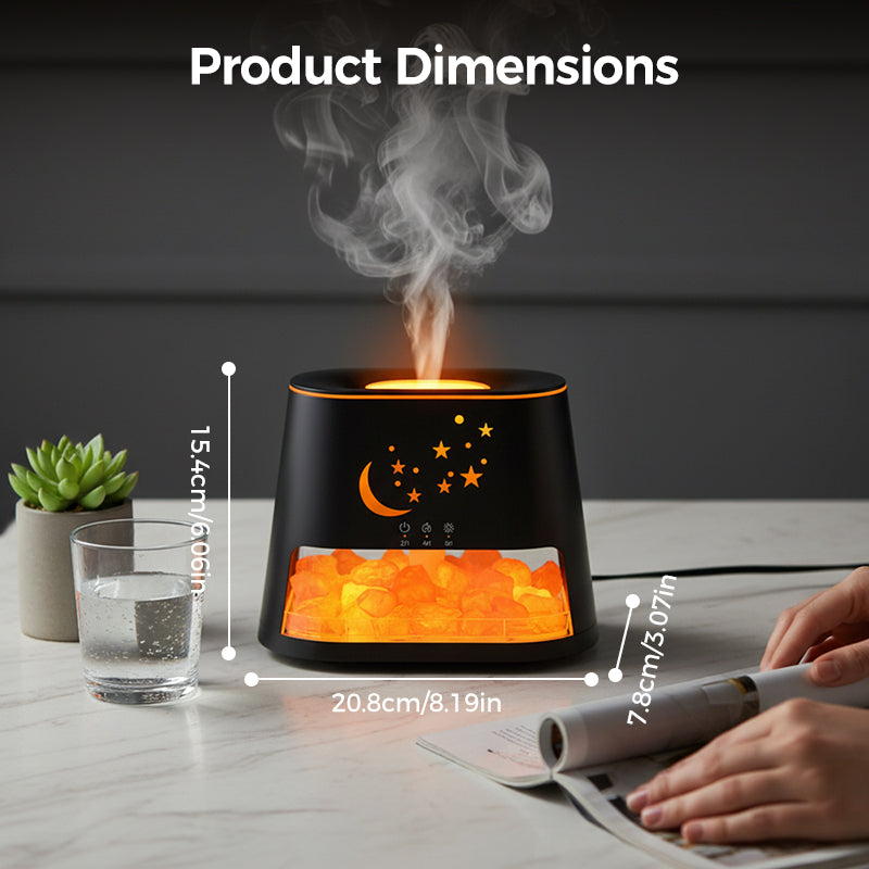 Salt Rock Flame Effect Aroma Diffuser & Humidifier