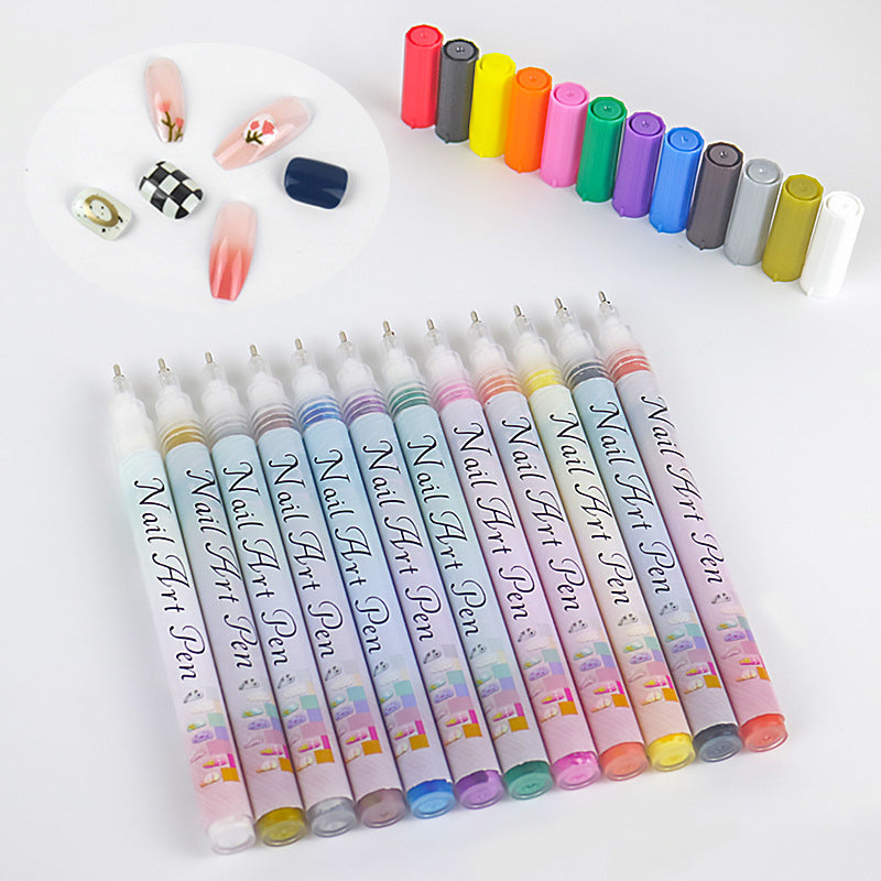Christmas Gift 12-Color Professional Nail Art Pen Set