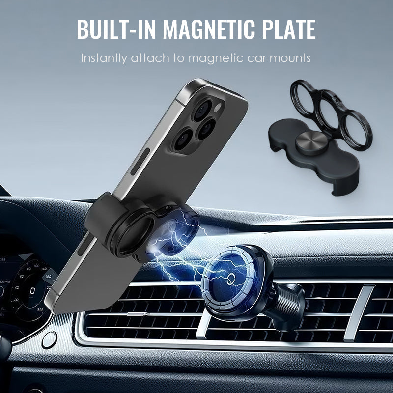 Dual-Ring Three-Finger Back Clip Holder