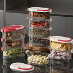 NOW! Multi-layer Sealed Spice Organizer – Airtight, Space-Saving & Transparent for Easy Kitchen Storage