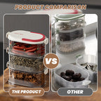 NOW! Multi-layer Sealed Spice Organizer – Airtight, Space-Saving & Transparent for Easy Kitchen Storage