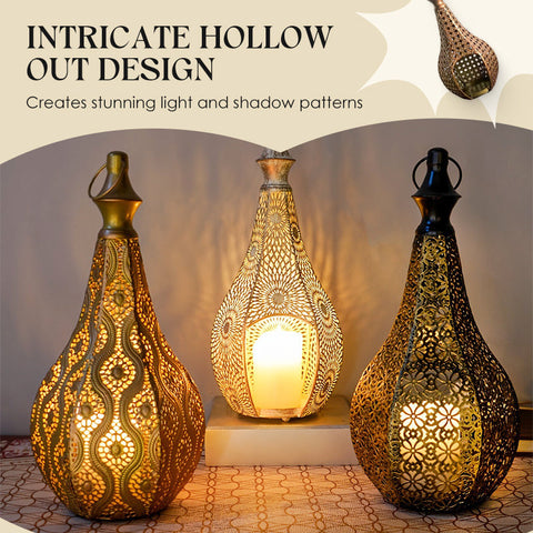 Hollow-Out Metal Candle Holder Ornament
