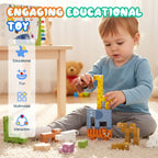Christmas gifts Animal-Themed Stacking Blocks Set for Kids