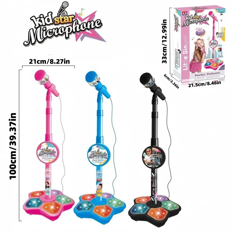 Microphone Toy, Karaoke Machine Toy with Light