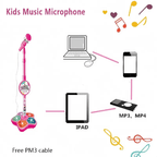 Microphone Toy, Karaoke Machine Toy with Light