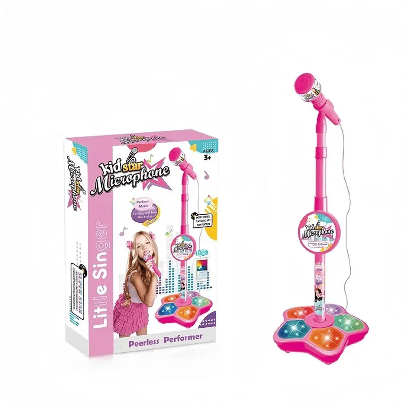 Microphone Toy, Karaoke Machine Toy with Light