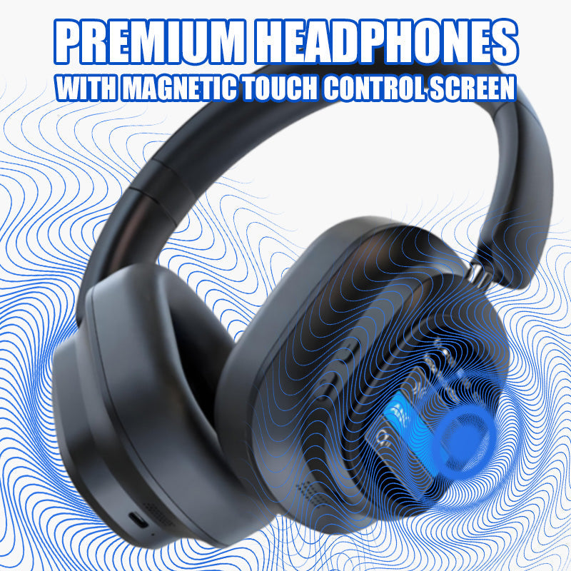 Premium Headphones with Magnetic Touch Control Screen