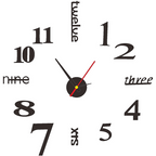 3D DIY Silent Frameless Luminous Wall Clock