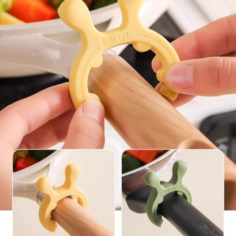 6-in-1 Silicone Pot Handle & Utensil Holder – Heat Resistant, Space Saving & Easy Clean