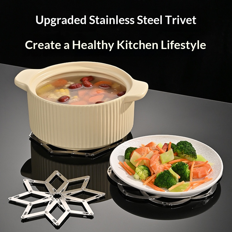 Multifunctional Stainless Steel Heat-Resistant Pot Holder