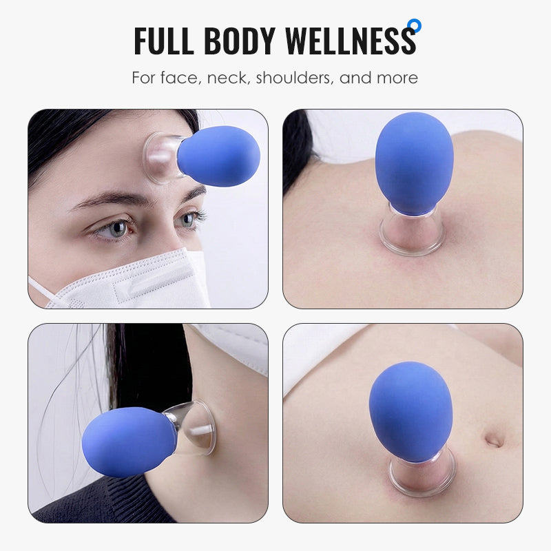 NOW ! Glass and Silicone Vacuum Suction Massage Cups – Pain Relief, Skin Rejuvenation & Easy to Use