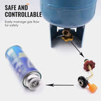 Outdoor Gas Canister Refill Adapter – Leak-Proof Safe Transfer, Universal Fit & Durable Tool