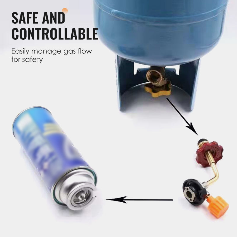 Outdoor Gas Canister Refill Adapter – Leak-Proof Safe Transfer, Universal Fit & Durable Tool