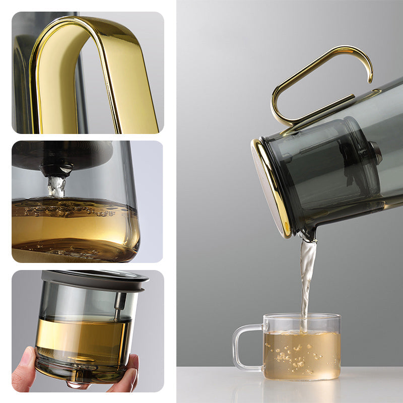 Glass Tea Pot with Magnetic Water Separation