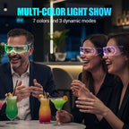 Fancy LED Light-Up Cyberpunk Glasses for Adults
