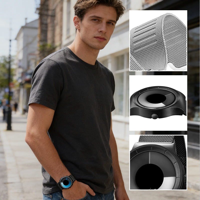 Men's Minimalist Handless Waterproof Quartz Watch
