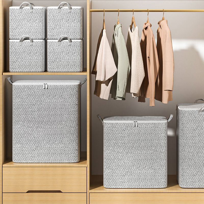 Extra-Large Storage Organizer Box With Lid - Versatile For Clothes, Blankets & Bedding