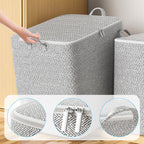 Extra-Large Storage Organizer Box With Lid - Versatile For Clothes, Blankets & Bedding