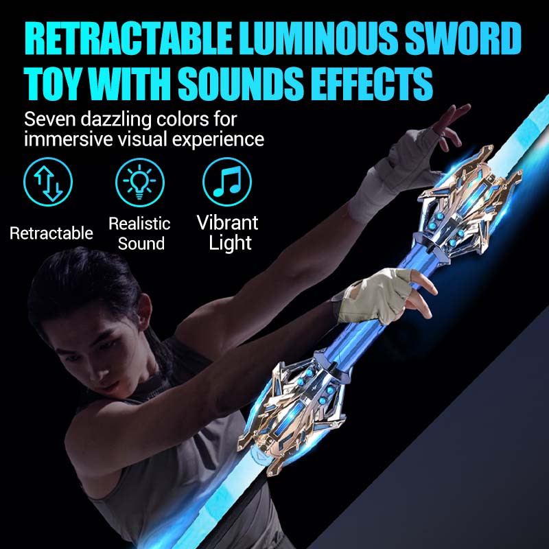 New Year's Special Offer: Retractable Luminous Sword Toy With Sounds Effects