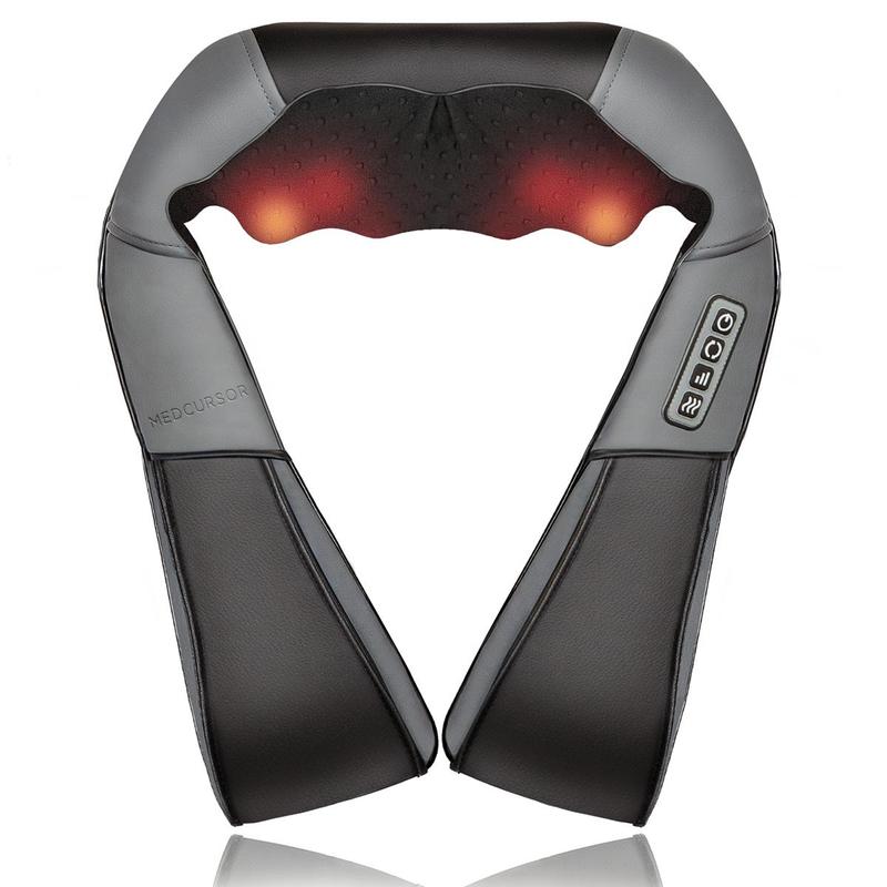 Heated Shiatsu Neck Massager｜16 Deep-Kneading Nodes｜Relax Muscles