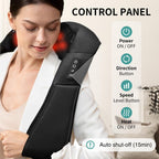 Heated Shiatsu Neck Massager｜16 Deep-Kneading Nodes｜Relax Muscles
