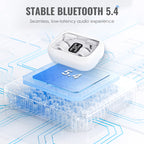 New Year Gifts 4-in-1 Wireless Earbuds with LED Case
