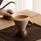 New Year's Special Offer: Vintage Coffee Mug with Wooden Handle & Saucer