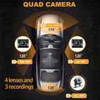 1080P 4-Channel Dash Cam with Night Vision