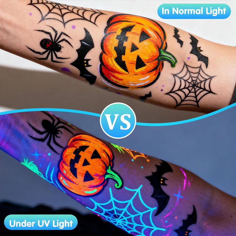 12-Color Glow in The Dark Face Neon Paint Pens