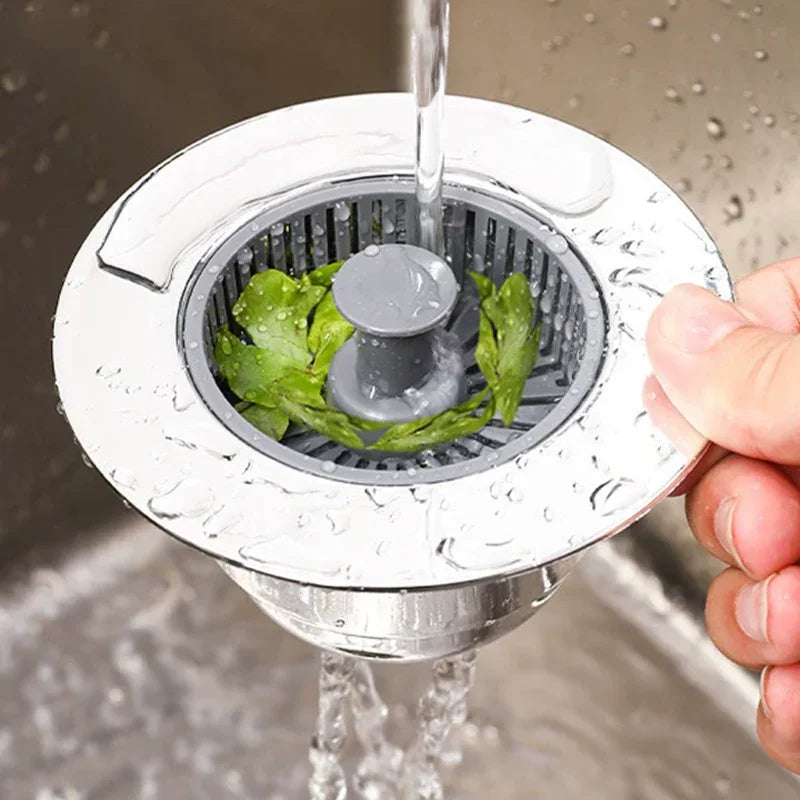 Pop-Up Sink Drain Stopper with Strainer – Clog Prevention, Easy Cleaning & Durable Design