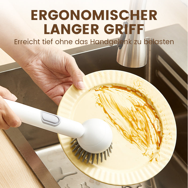 BUY 2, GET 1 FREE! Rotating cleaning brush with long handle for dishes and pots