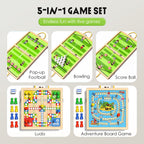 New Year's Special Offer: 5-in-1 Foldable Wooden Board Game Set
