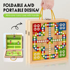 New Year's Special Offer: 5-in-1 Foldable Wooden Board Game Set