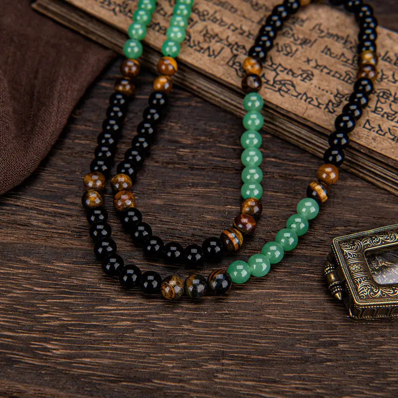 Bohemian Natural Stone Beaded Necklace