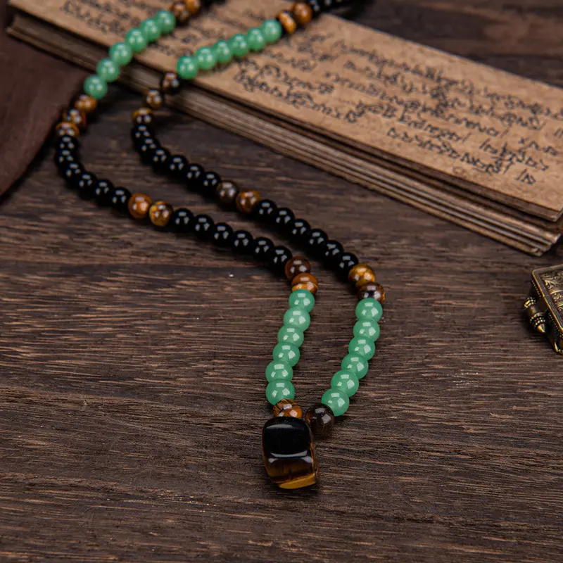 Bohemian Natural Stone Beaded Necklace