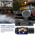 HD 1080p Triple-Lens Car DVR with Auto Reverse Camera + Parking Monitor