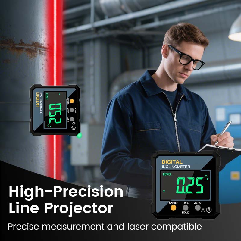Digital Magnetic Angle Gauge – Accurate, Self-Levelling & LCD Display