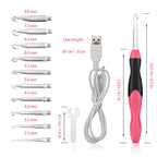 Crochet hooks with LED light