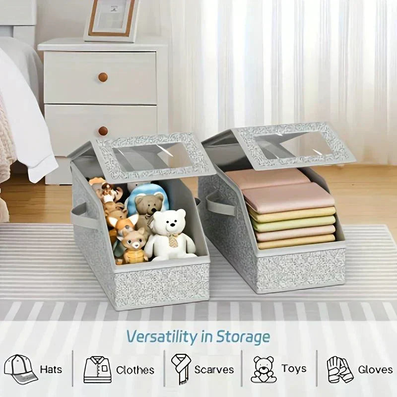 Stackable storage boxes for baseball caps