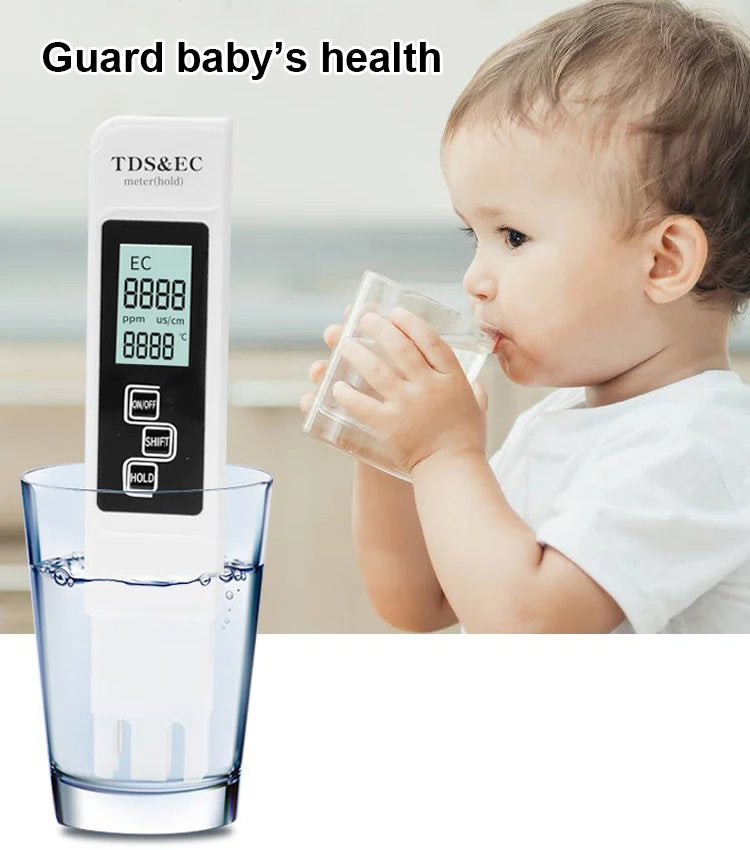 Digital TDS Meter – Large LCD Screen, 3-Second Quick Measurement, Ready to Use Instantly Perfect for Drinking Water, Aquariums & Coffee | German Engineering, Durable & Reliable