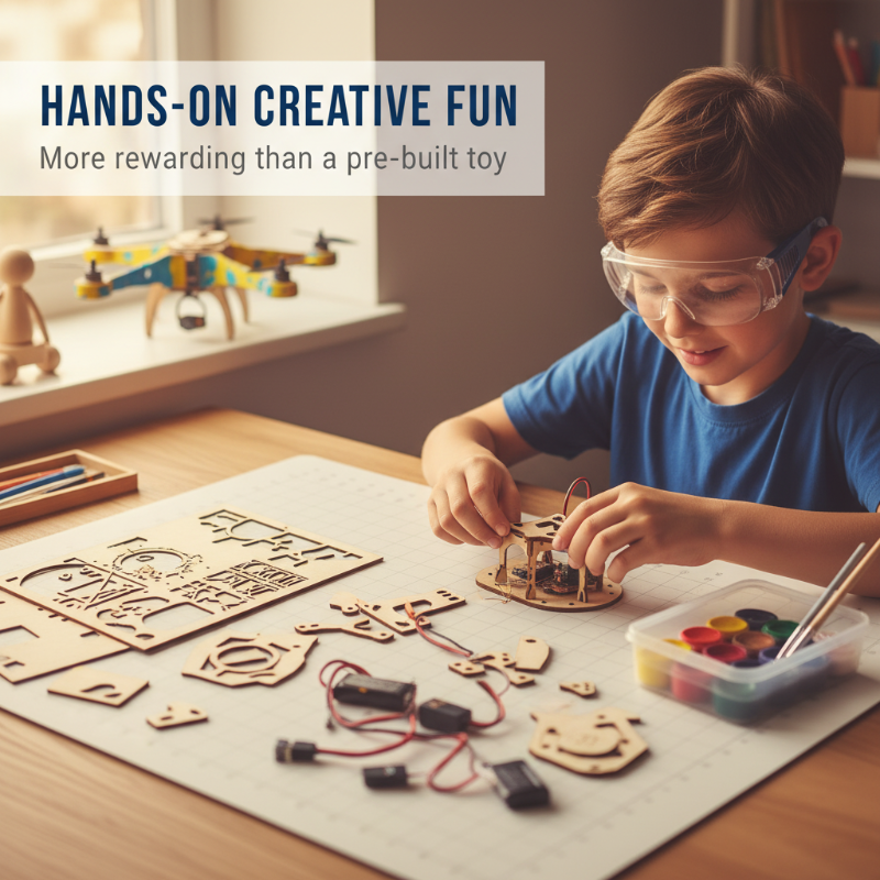 New Release at Half Price Kids DIY Wooden Drone Building Kit