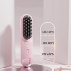 Cordless Portable Hair Straightener Brush