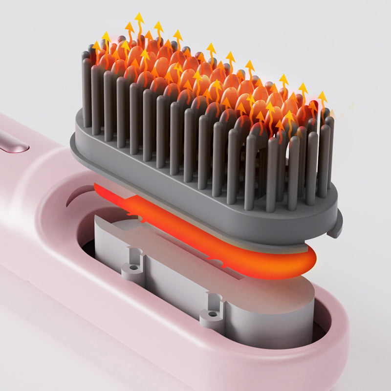 Cordless Portable Hair Straightener Brush