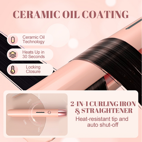 2-in-1 Curling Iron & Straightener