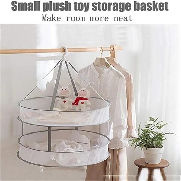 Stop Mixing Laundry, Sort with Ease! Double-Layer Foldable Basket