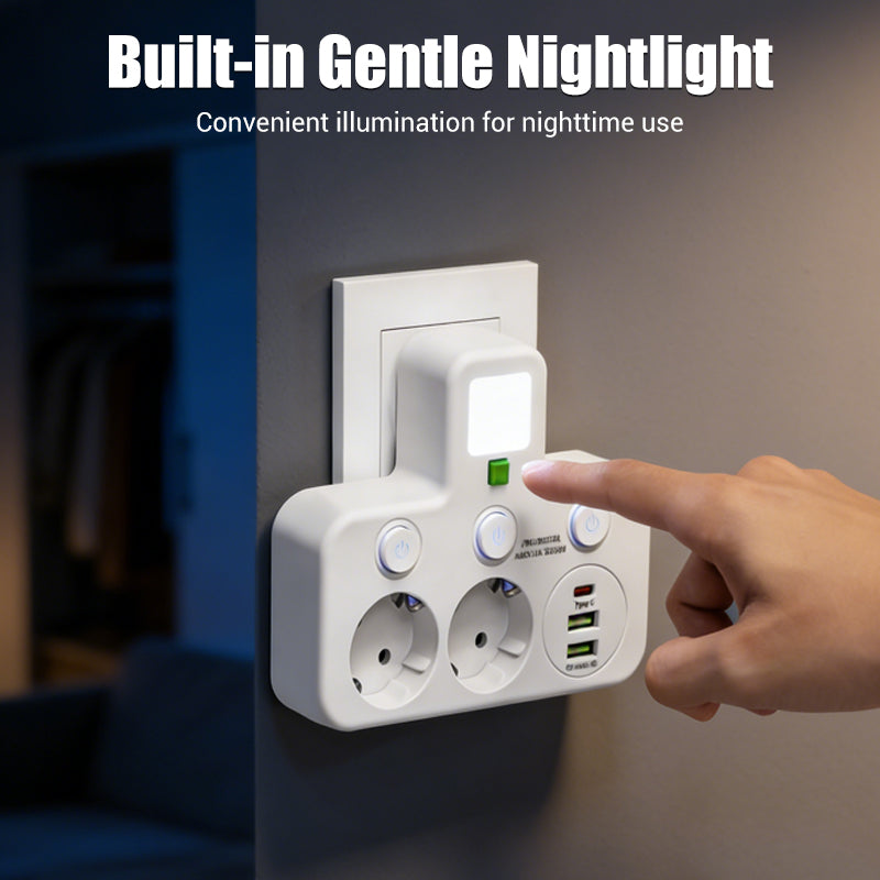 Smart power strip with USB ports