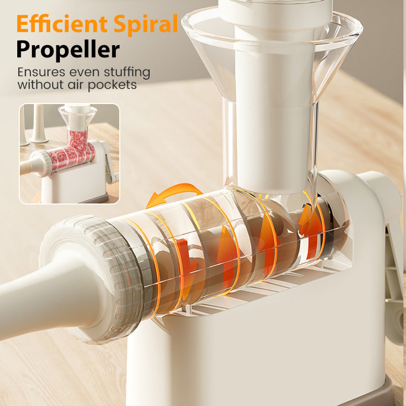 Manual Sausage Stuffer Machine with 3 Nozzles