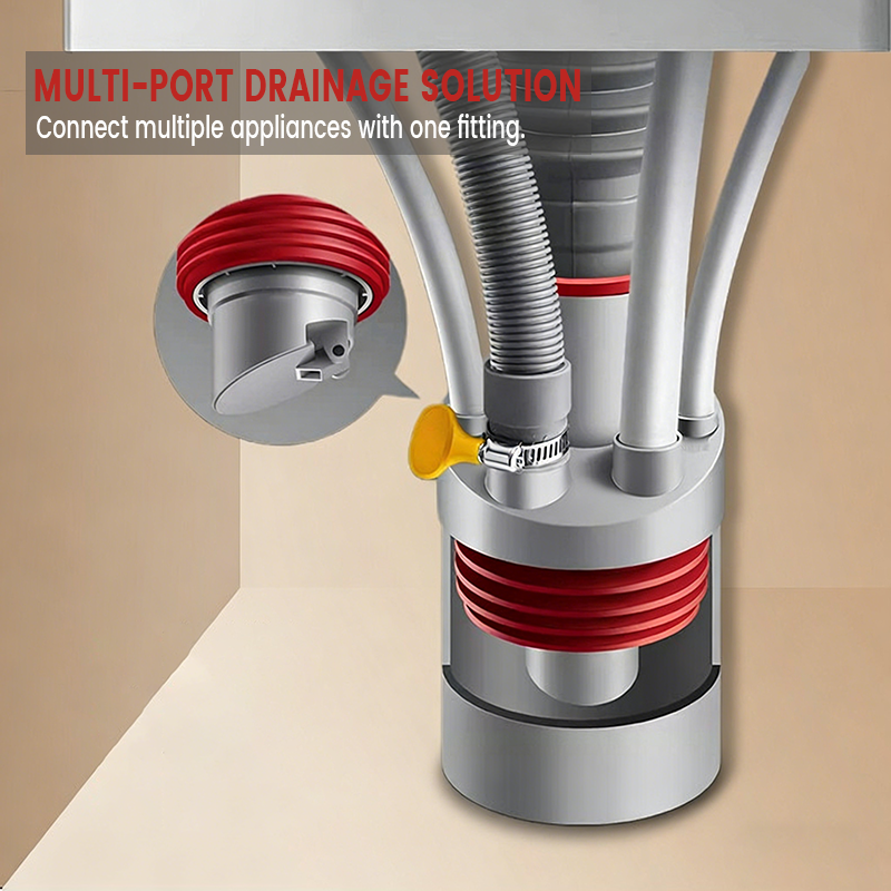 Easy Install Multi-Port Drain Pipe Connector